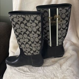 Coach signature C rain boots